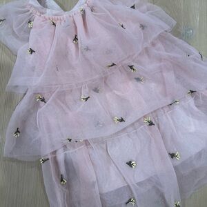 Zara Blush Pink Dress with Gold Detail